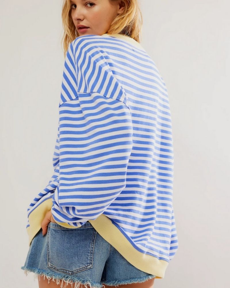 Oversized Stribet Bluse Rebeca