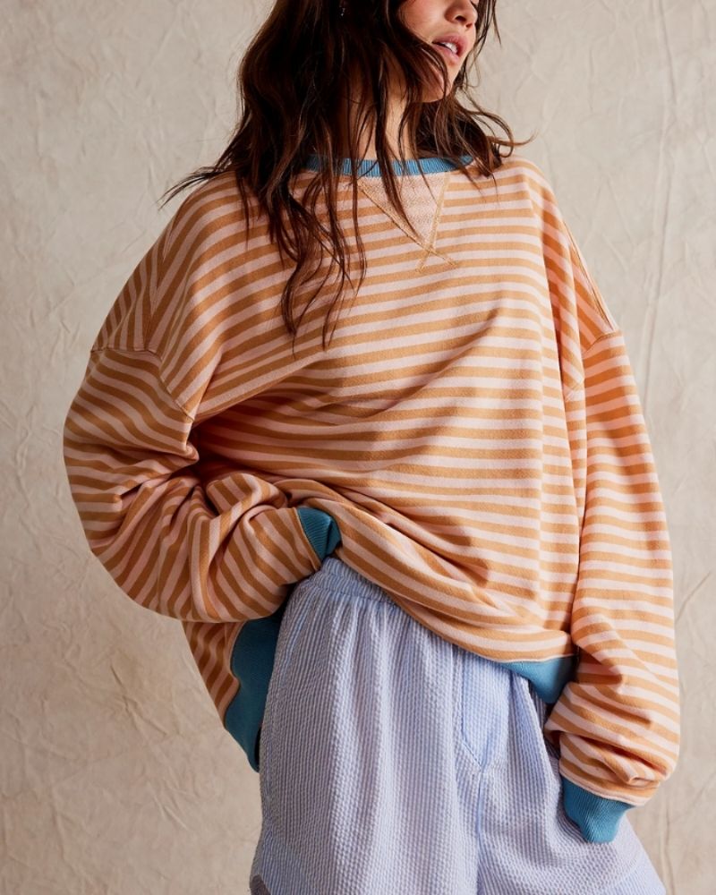 Oversized Stribet Bluse Rebeca