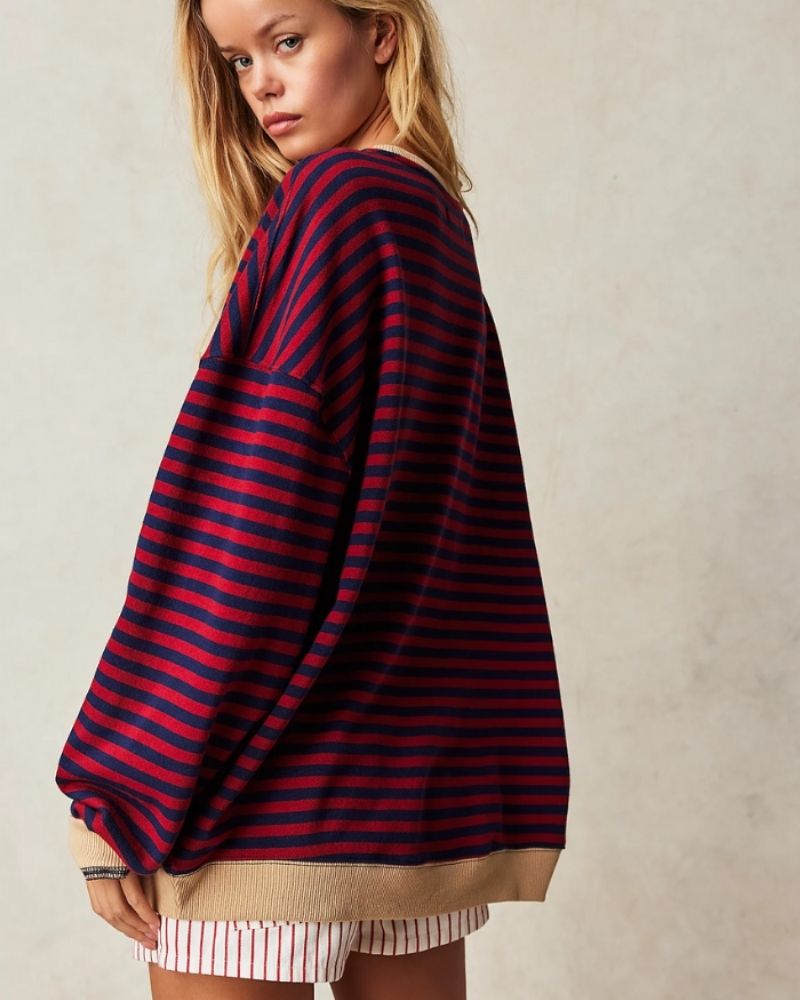 Oversized Stribet Bluse Rebeca