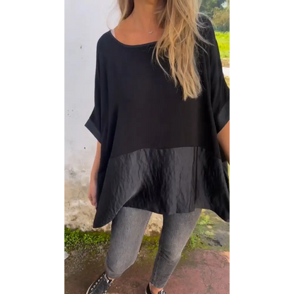 Emma Kvindelig Bluse Med Rund Hals