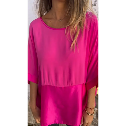 Emma Kvindelig Bluse Med Rund Hals